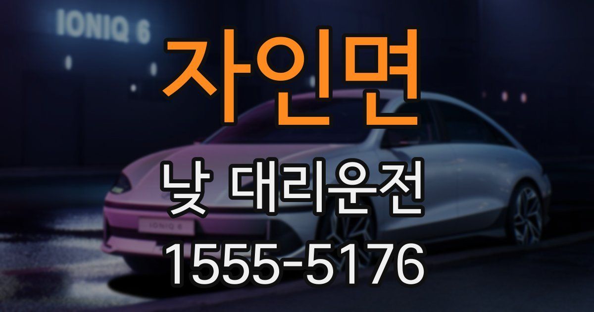 자인면 낮 대리운전