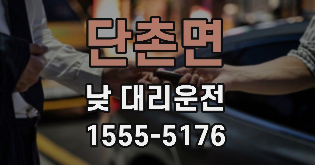 단촌면 낮 대리운전