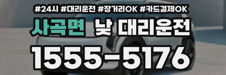 사곡면 낮 대리운전