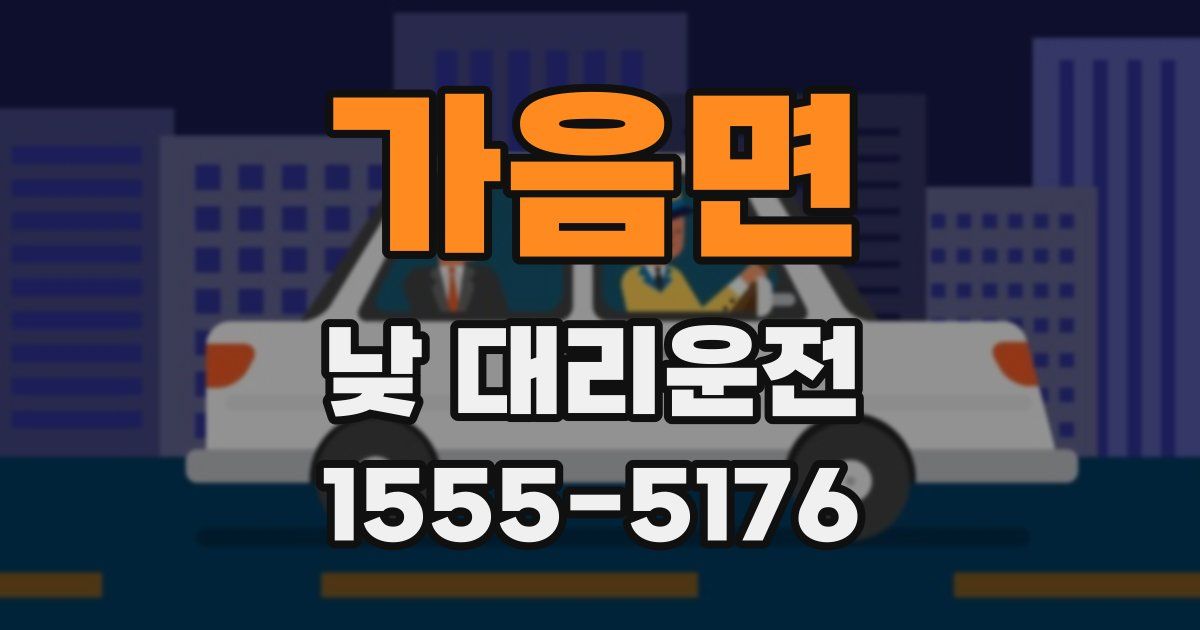 가음면 낮 대리운전