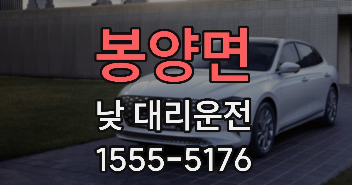 봉양면 낮 대리운전