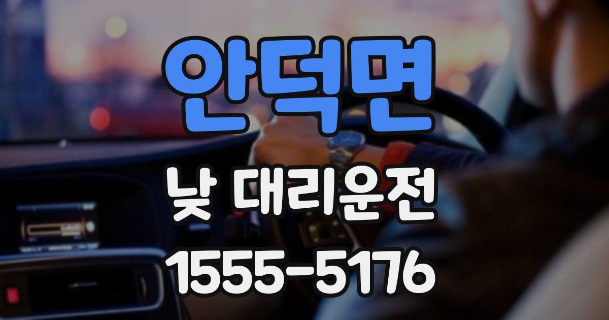 안덕면 낮 대리운전