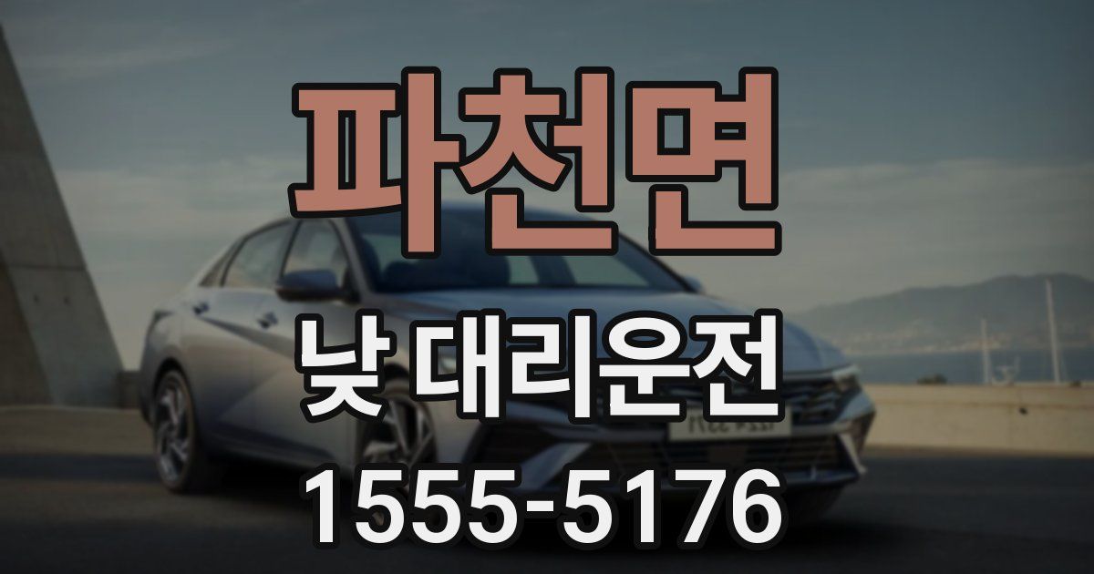 파천면 낮 대리운전