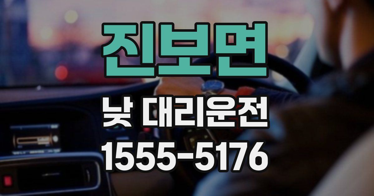 진보면 낮 대리운전