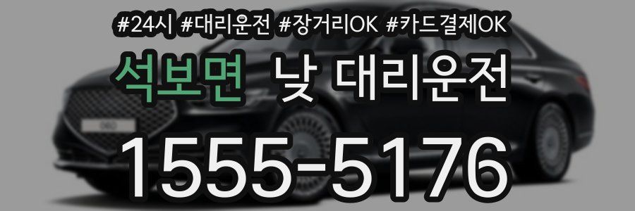 석보면 낮 대리운전
