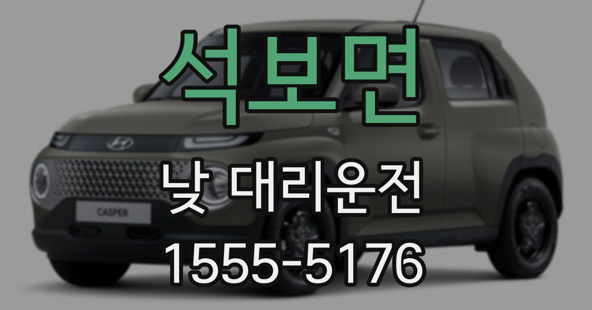 석보면 낮 대리운전