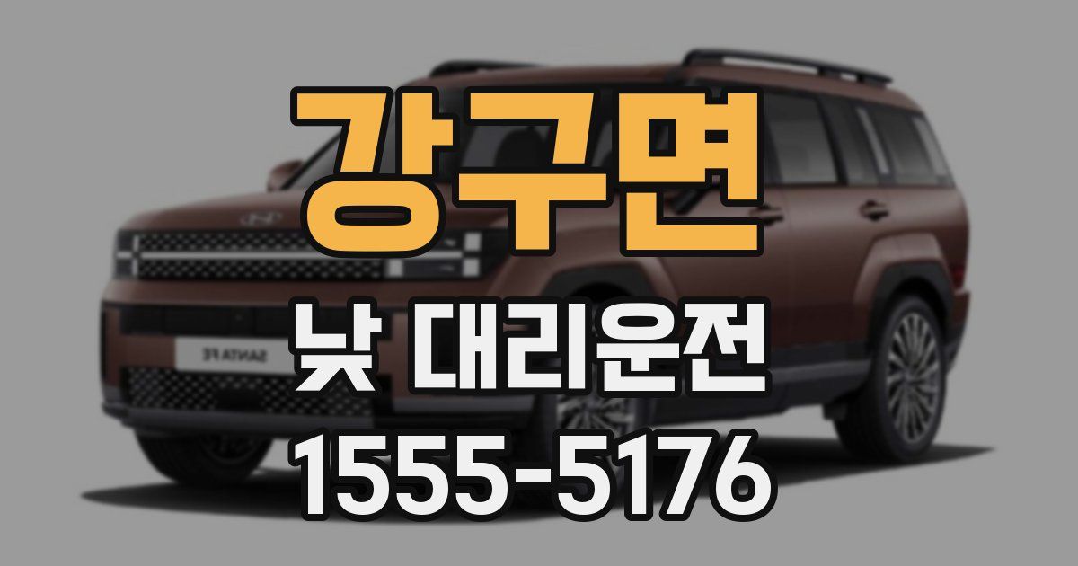 강구면 낮 대리운전