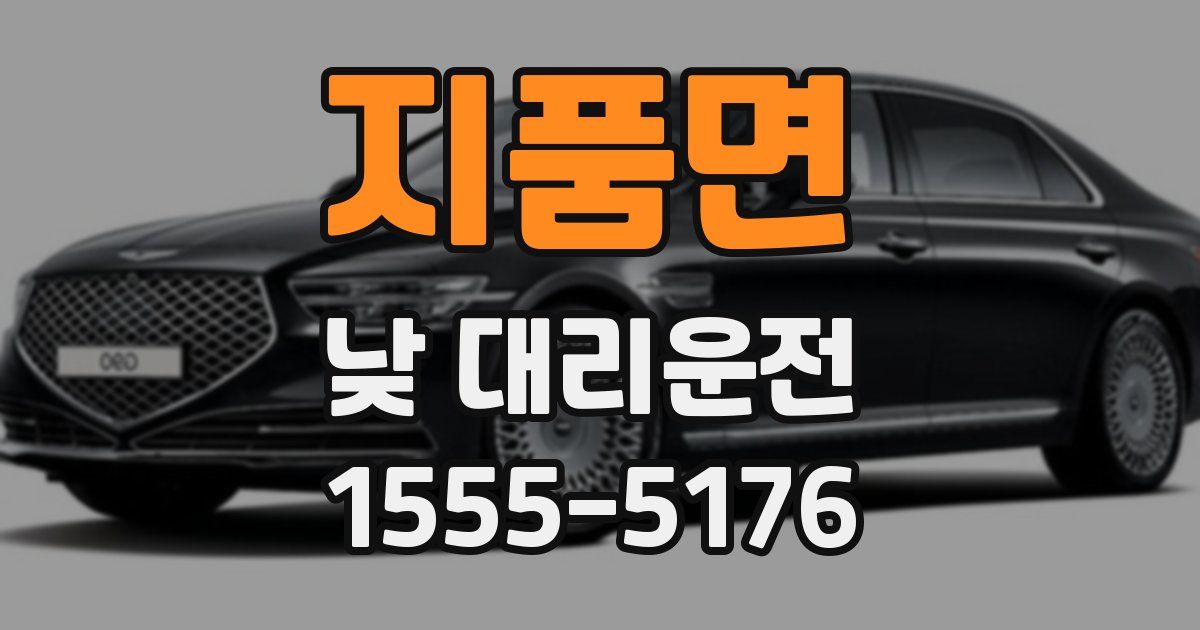 지품면 낮 대리운전