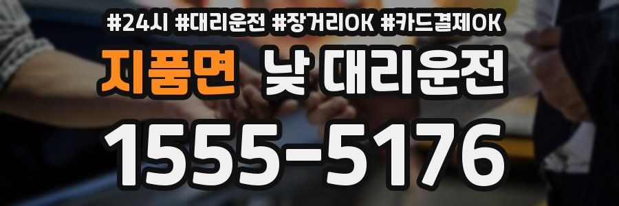 지품면 낮 대리운전