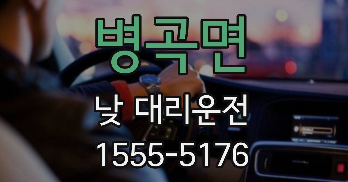 병곡면 낮 대리운전