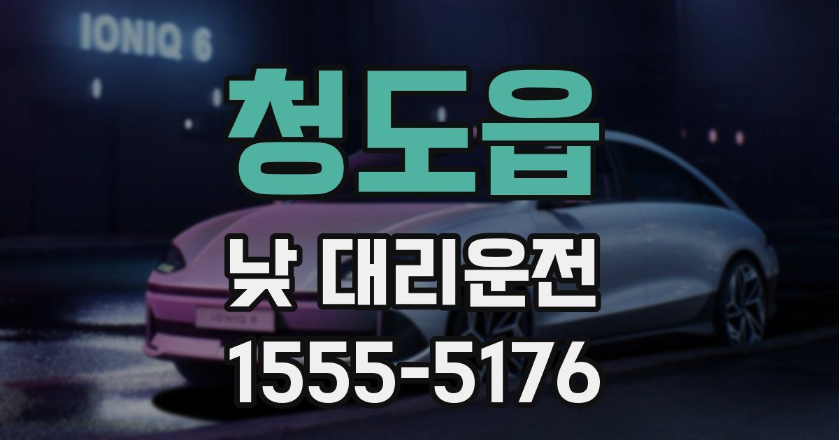 청도읍 낮 대리운전
