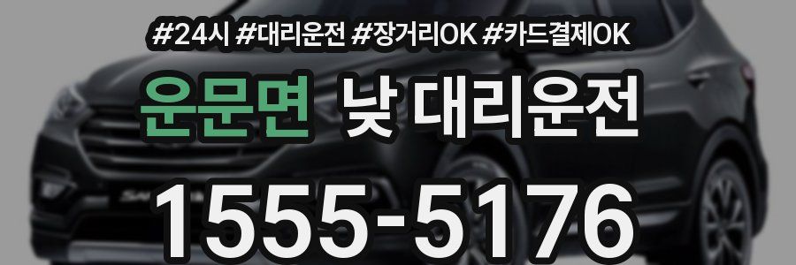 운문면 낮 대리운전