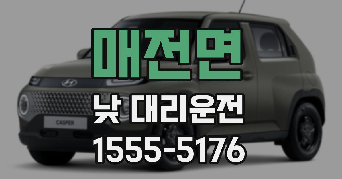 매전면 낮 대리운전