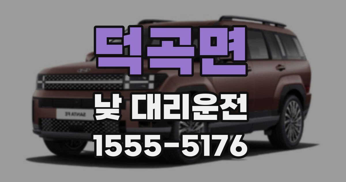 덕곡면 낮 대리운전