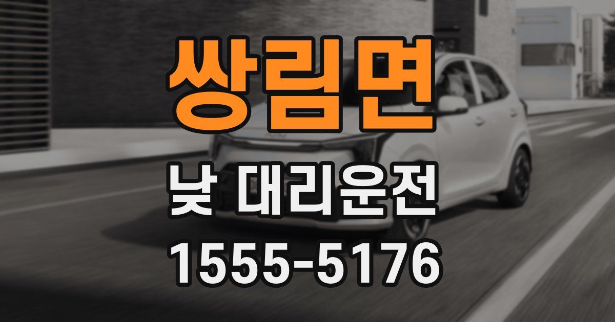 쌍림면 낮 대리운전