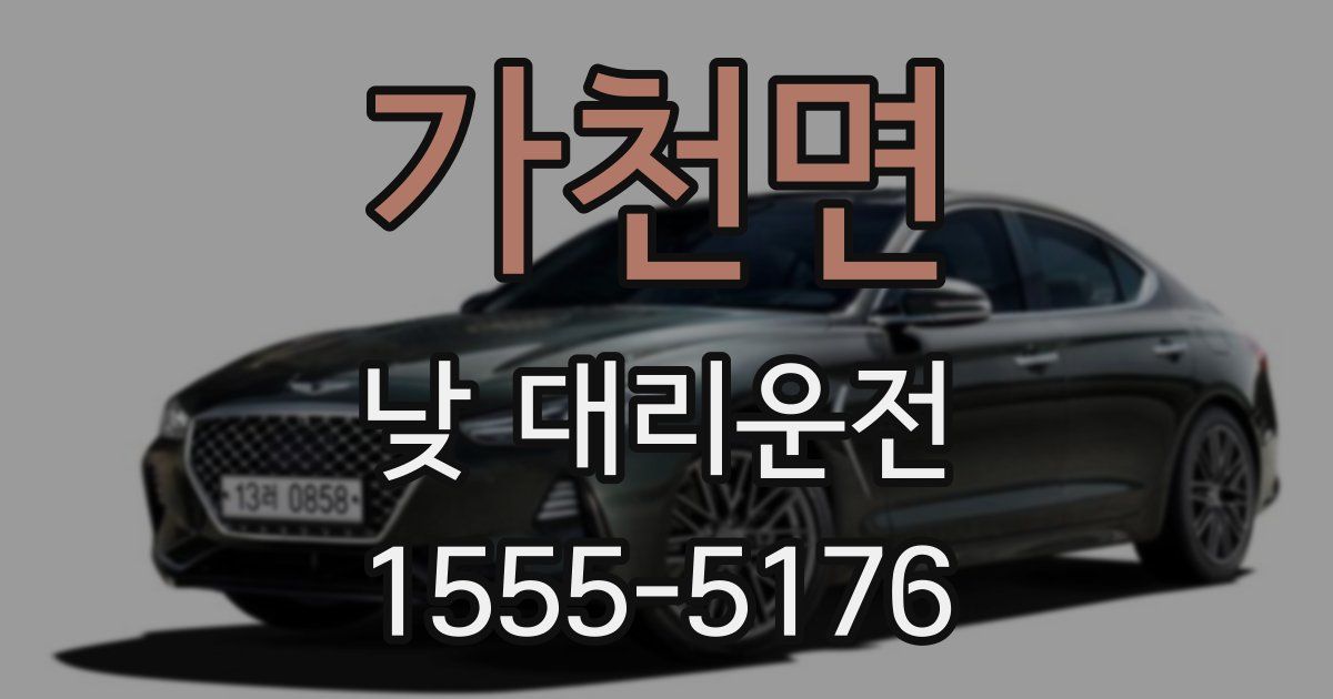가천면 낮 대리운전