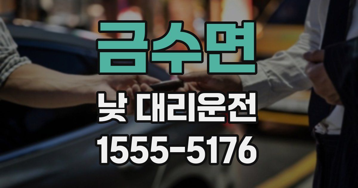 금수면 낮 대리운전