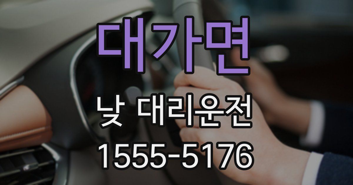 대가면 낮 대리운전