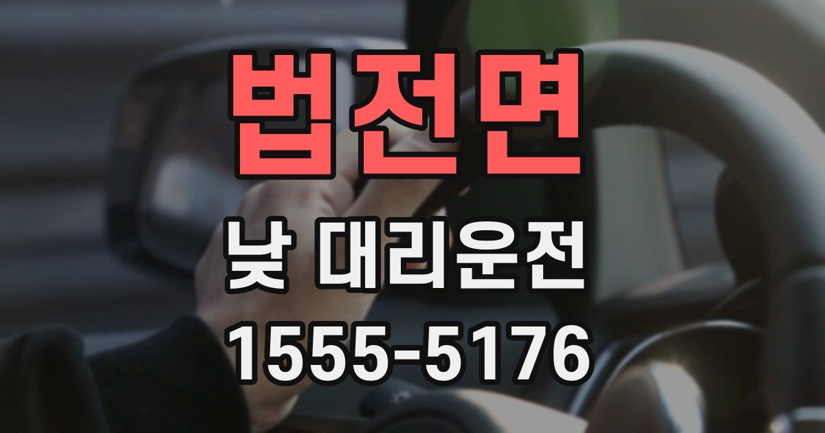 법전면 낮 대리운전