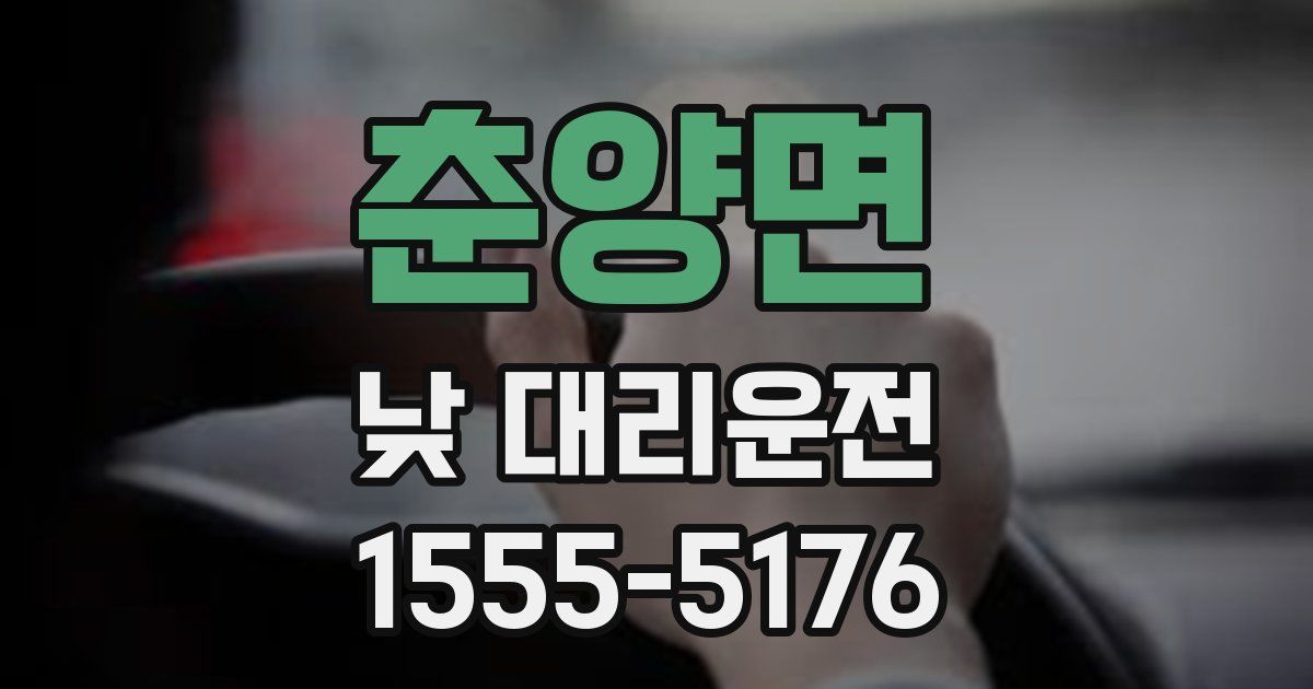 춘양면 낮 대리운전