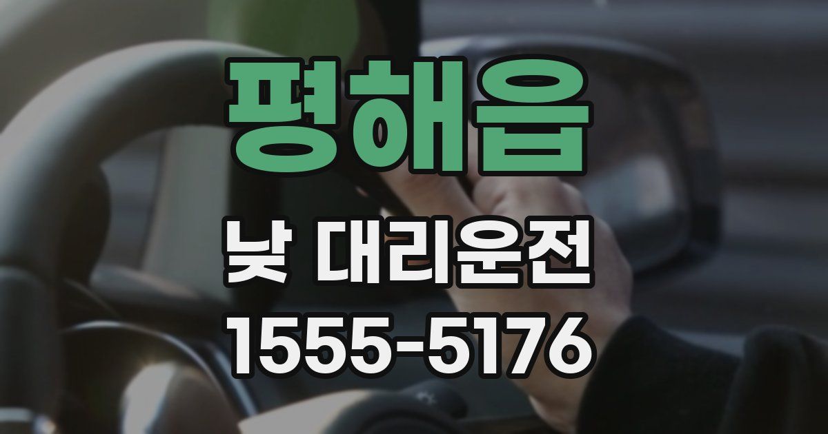 평해읍 낮 대리운전