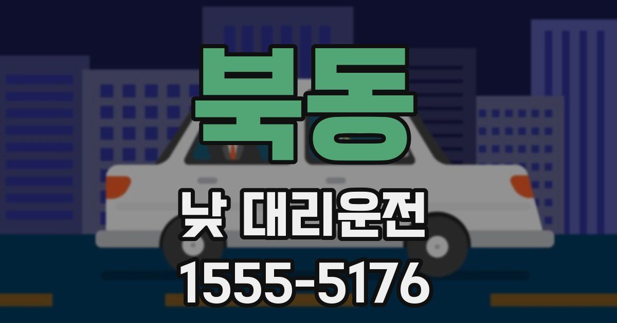 북동 낮 대리운전