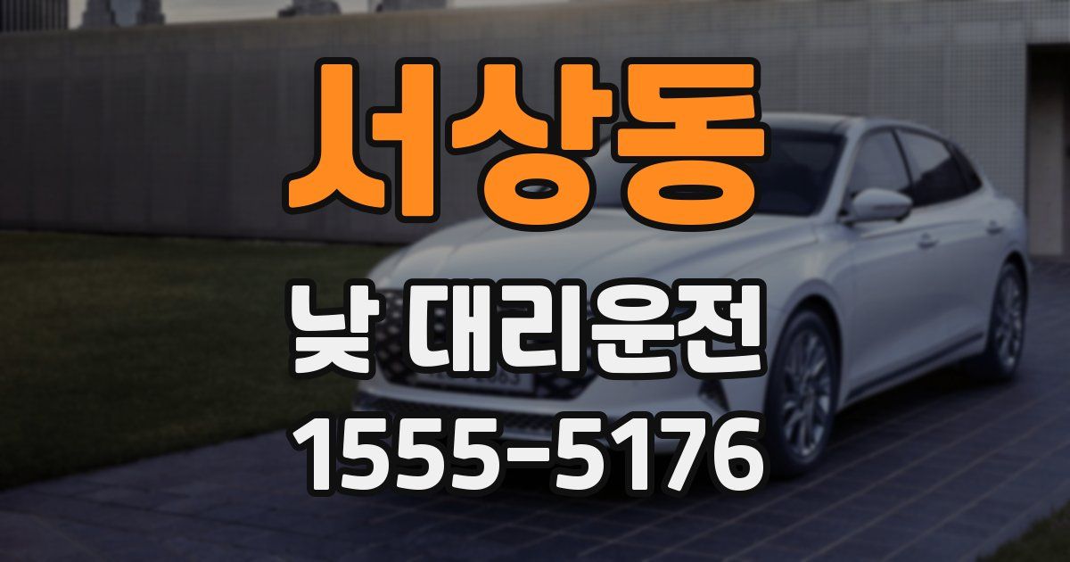 서상동 낮 대리운전