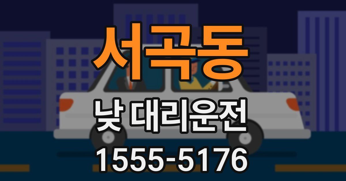 서곡동 낮 대리운전