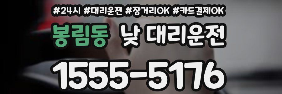 봉림동 낮 대리운전