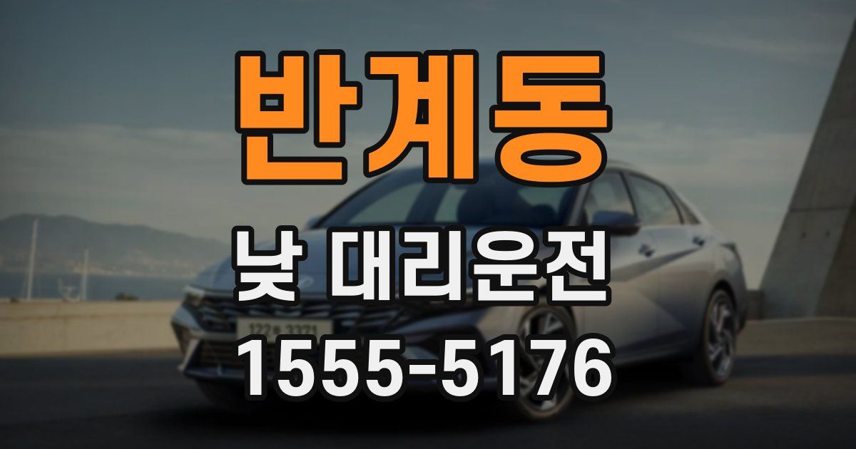 반계동 낮 대리운전