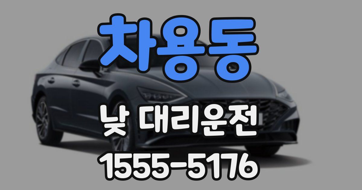 차용동 낮 대리운전