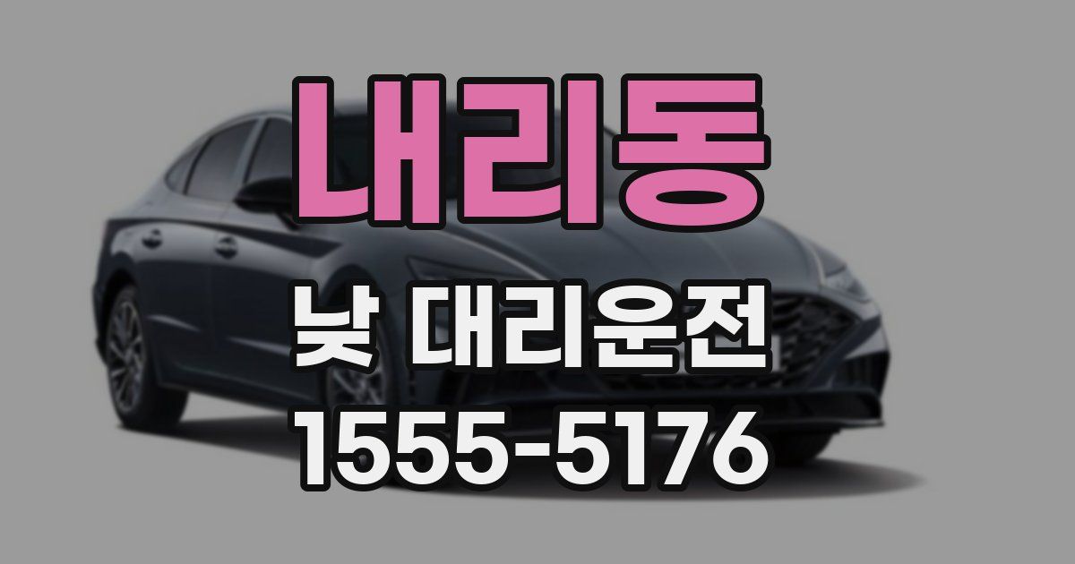 내리동 낮 대리운전