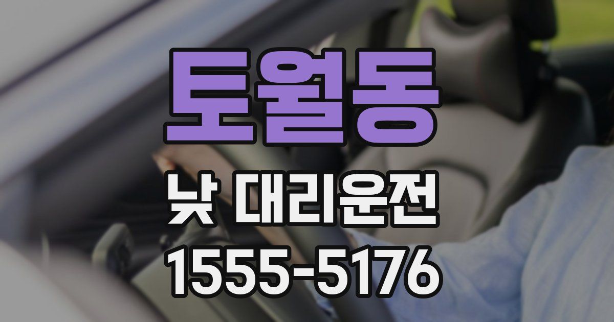 토월동 낮 대리운전