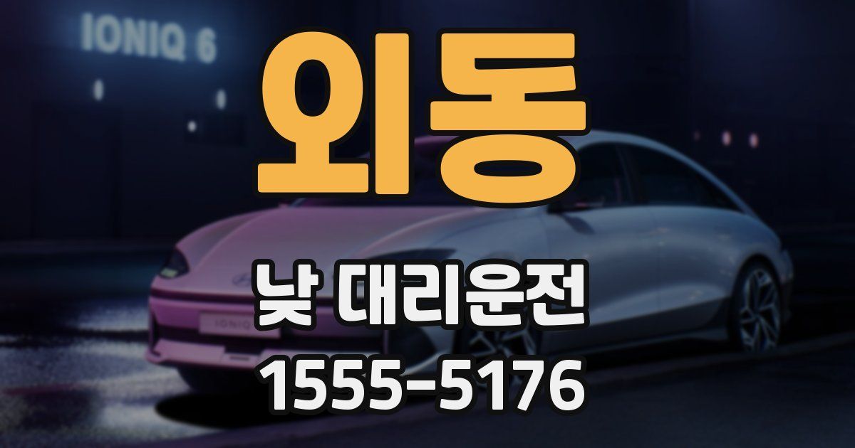 외동 낮 대리운전