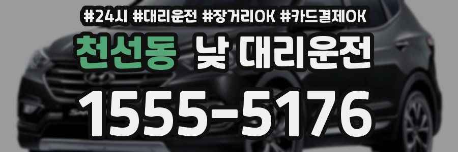 천선동 낮 대리운전