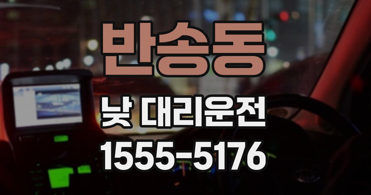 반송동 낮 대리운전
