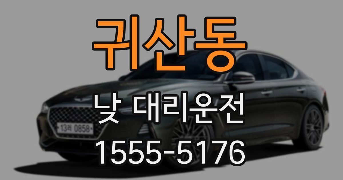 귀산동 낮 대리운전