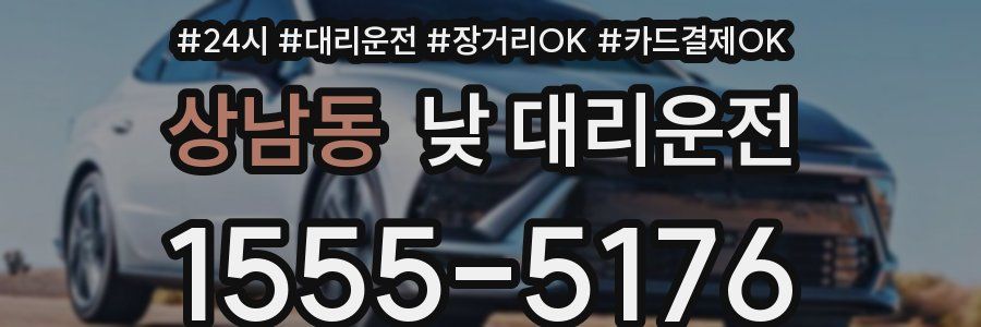 상남동 낮 대리운전
