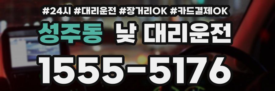 성주동 낮 대리운전