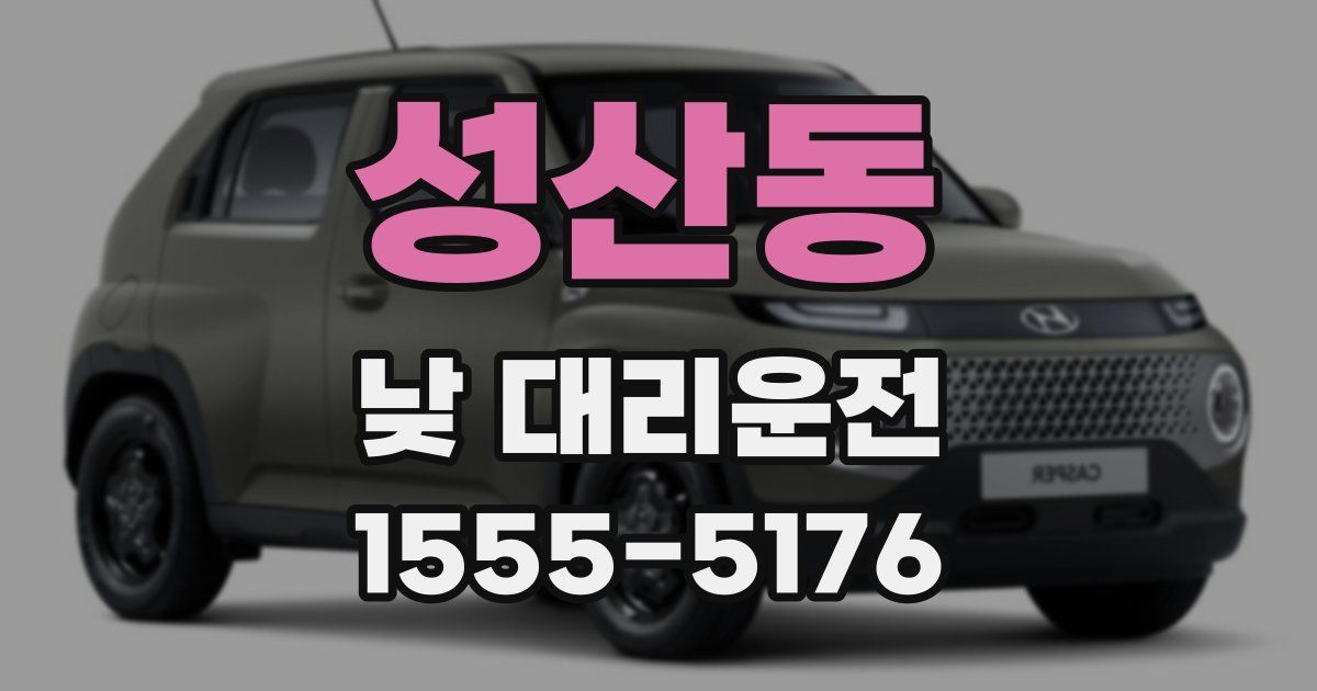 성산동 낮 대리운전