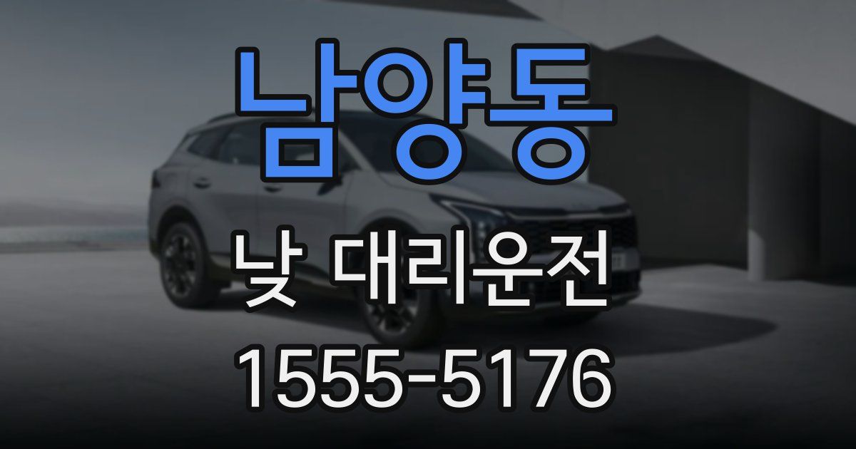 남양동 낮 대리운전