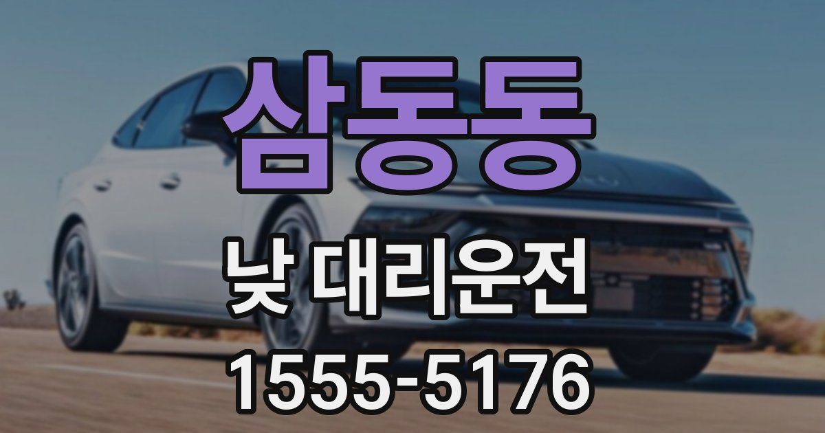 삼동동 낮 대리운전