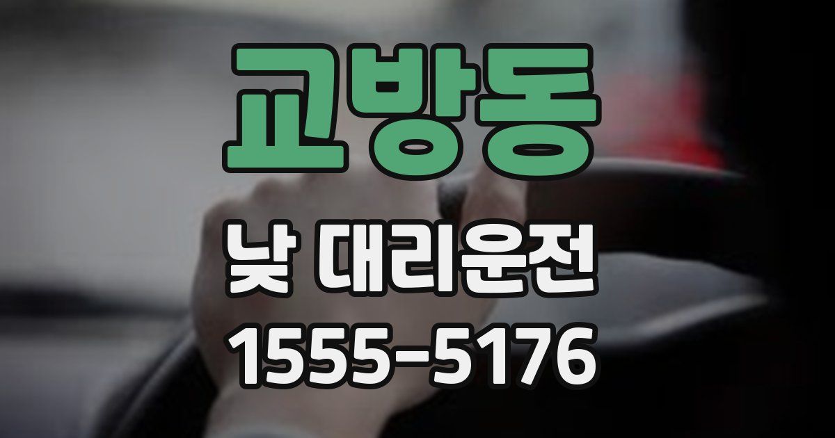 교방동 낮 대리운전