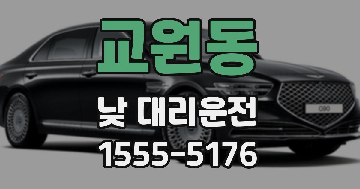 교원동 낮 대리운전