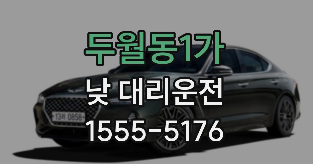 두월동1가 낮 대리운전