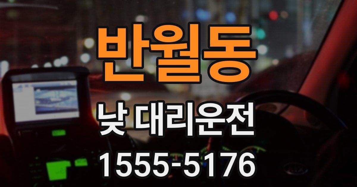 반월동 낮 대리운전