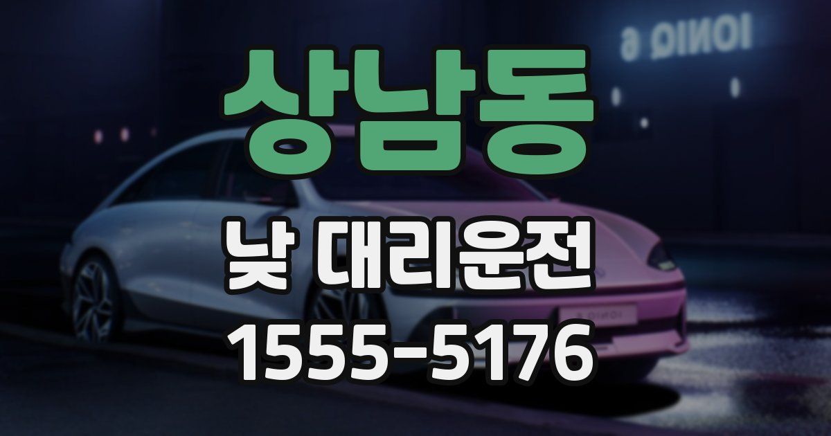 상남동 낮 대리운전
