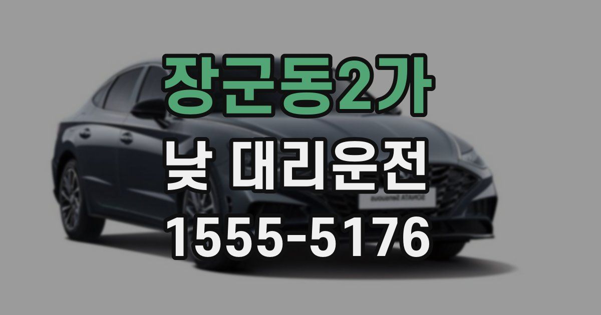 장군동2가 낮 대리운전