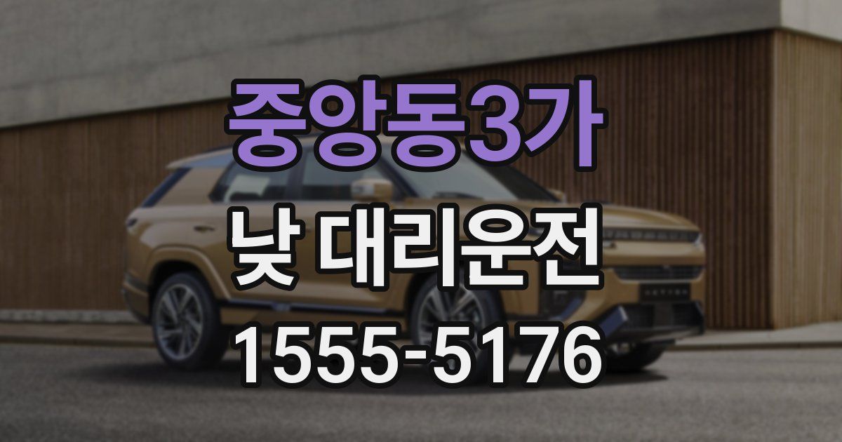 중앙동3가 낮 대리운전