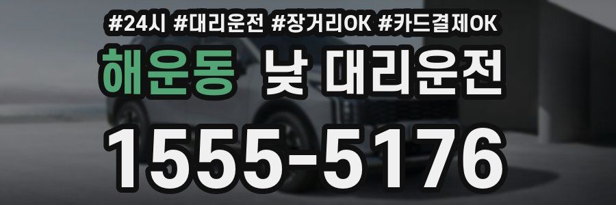 해운동 낮 대리운전